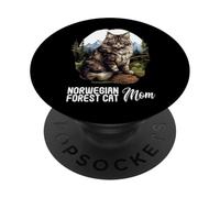 Norwegian Forest Cats Norwegian Forest Cat Mom PopSockets Adhesive PopGrip