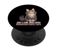 Norwegian Forest Cats Norwegian Forest Cat PopSockets Adhesive PopGrip