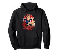Norwegian Girl Norway Flag Pride Woman Roots Pullover Hoodie