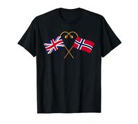 Norwegian heritage UK Norway British Flag Norwegian Flag T-Shirt