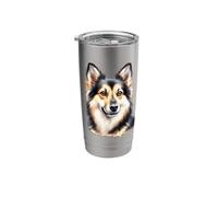 Norwegian Lundehund Dog Portrait Stainless Steel Insulated Tumbler