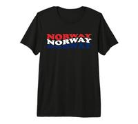 Norwegian National Flag Patriotic Norway Fan Pride Heritage Premium T-Shirt
