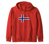 Norwegian Pride on Syttende Mai or 17 May A Cool Norway Flag Zip Hoodie
