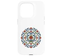 Norwegian Rosemaling Folk Art Traditional Floral Case for iPhone 15 Pro