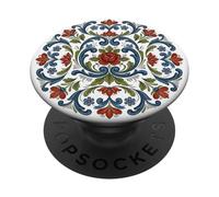 Norwegian Rosemaling Folk Art Traditional Floral PopSockets Adhesive PopGrip