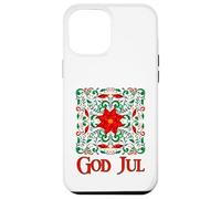 Norwegian Rosemaling God Jul Christmas Poinsettia Folk Art Case for iPhone 12 Pro Max