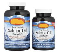 Norwegian Salmon Oil, 700mg Omega-3s, Gluten-Free,120+60 Softgels