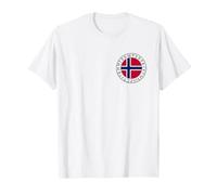 Norwegian Viking Heritage Subtle Norway Flag and Runes T-Shirt