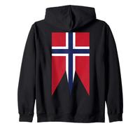 Norwegian War Flag Norway Scandinavian Nordic Banner Zip Hoodie