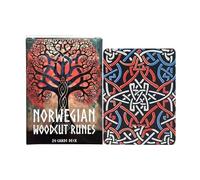 Norwegian Woodcut Runes, With Classic Theme Design, 10x6cm, Tarot Card Divination Deck, Mystical Fortune Telling Card, Intuition And Spiritual Guidance, For Friends, Family, Home, Holiday
