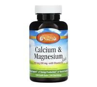 Norwegiian Calcium & Magnesium Gels 400mg with Vitamin D3, Gluten-Free, Dairy Free, 100 Soft Gels