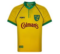 Score Draw Norwich 1998 Pony Retro Football Shirt Yellow Large Polyester