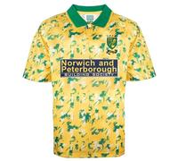 Score Draw Norwich City 1993 UEFA Retro Football Shirt Yellow Small Polyester