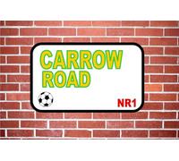 Norwich City Carrow Road Metal Door Sign Decoration Props Plaque 8X12 Inch