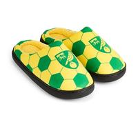 Norwich City FC Adult Mule Slippers (UK 4-5) Official Licensed Indoor Shoes Comfortable House Footwear for Fans Great Gift Idea
