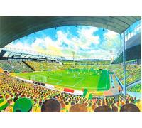 Norwich City FC Carrow Road Stadium Wall Art A4 Print | Giclee print method using life long lasting UV Stable Inks