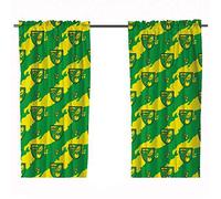 Norwich City FC, Polycotton, Green & Yellow, 54" Drop Curtains