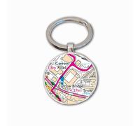 Norwich City Stadium Key Ring, Carrow Road Stadium Key Ring, Football Stadium Map Key Ring, Norwich City Football Key Ring, Norwich City Football Ground Map Key Ring, Norwich City Football Club Gift