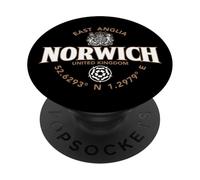 Norwich East Anglia England Coordinates Label 2C PopSockets Adhesive PopGrip