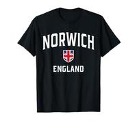 Norwich England Flag Patriot Shield T-Shirt
