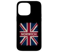 Norwich England Great Britain UK Flag Born And Bred Music Case for iPhone 14 Pro Max