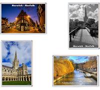 Norwich - Norfolk - 4 Pack - Jumbo Fridge Magnet/Magnets