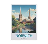 Norwich Norfolk,Wooden Jigsaw Puzzle 1000 Pieces Adult Toys Decompression Game(75x50cm)-HC17