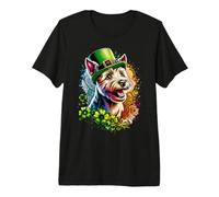 Norwich Terrier Dog St Patricks Day Artwork Premium T-Shirt