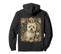 Norwich Terrier William Morris Style Floral Pullover Hoodie