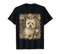 Norwich Terrier William Morris Style Floral T-Shirt