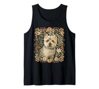 Norwich Terrier William Morris Style Floral Tank Top