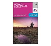 Norwich & The Broads Map | Great Yarmouth | Ordnance Survey | OS Landranger Map 134 | England | Walks | Cycling | Days Out | Maps | Adventure
