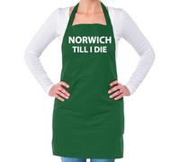 Norwich Till I Die - Unisex Adult Kitchen/BBQ Apron - Bottle Green - One Size