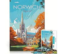 Norwich Travel Jigsaw Puzzles for Teenagers 1000 Pieces Intellect Toy Indoor Fun Quality Cut Creative Gift (38x52cm)