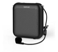 Norwii Bluetooth Voice Amplifier, Power Amplifiers, Portable Mini Wired Microphone Headset for Teacher classroom & Outdoor Lectures, Teaching, Tour Guides, USB-C Rechargeable - 4000mAh, Black