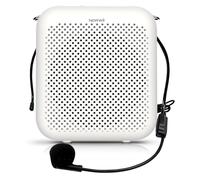 Norwii Bluetooth Voice Amplifier, Power Amplifiers, Portable Mini Wired Microphone Headset for Teacher classroom & Outdoor Lectures, Teaching, Tour Guides, USB-C Rechargeable - 4000mAh, White