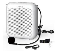Norwii Bluetooth Voice Amplifier, Power Amplifiers, Portable Mini Wired Microphone Headset for Teacher classroom & Outdoor Lectures, Teaching, Tour Guides, USB-C Rechargeable - 2000mAh, White