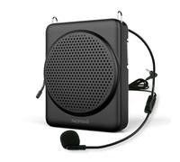 Norwii Mini Voice Amplifier Microphone Headset, 3 Hours Quick Charging and up to 22 Hours Play, Personal Voice Amplifier Portable Speaker Mic for Teachers, Training, Tour Guide, etc (Black)