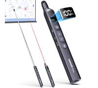 Norwii N21 Bluetooth Presentation Clicker with Telescopic Teaching Pointer, Presentation Remote with Retractable Stick for PowerPiont, Wireless Presenter, Slide Advancer - Black