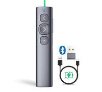 Norwii N95 Bluetooth Presentation Clicker with USB-A Receiver, PowerPoint Clicker for Presentation Remote, Rechargeable Wireless Presenter Pointer, Slide Advancer for PC/Laptop/e-Book(Green,BLE&USB-A)