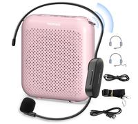 Norwii Wireless Voice Amplifier for Teachers with Microphone Headset, Portable Bluetooth Speaker with Microphone, Mini Megaphone Sound Amplifier for Events, Classroom, Tour Guides, 15W | 5200mAh