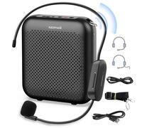 Norwii Wireless Voice Amplifier for Teachers with Microphone Headset, Portable Bluetooth Speaker with Microphone, Mini Megaphone Sound Amplifier for Events, Classroom, Tour Guides, 15W | 5200mAh