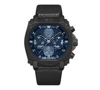 Norwood Watch For Men Grey Dial And Black Leather Strap, strap