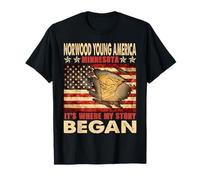 Norwood Young America Minnesota USA Flag 4th Of July T-Shirt