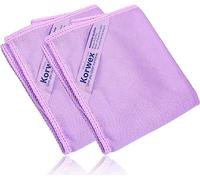 Norwεx Window Cleaning Cloth, Glass Cleaning Cloth, No Chemical Needed, Just Add Water Lints Streaks Scratches Free. (Purple 2 Pack)