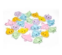 NORXUAZE 24Pcs Mini Resin Glow in The Dark Stingray Figurines - 6 Styles Realistic Cute Sting Ray Decorations for Terrarium Decor, Fairy Garden, Aquarium, Small Resin Animals with Storage Box