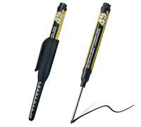 NORXUAZE 2pcs black Long Nib Deep Hole Marker Pen - 45mm Extra-Length Tip for Precise Marking, Refillable Construction Marker, Heavy-Duty Carpenter Pen for Woodworking & Plumbing