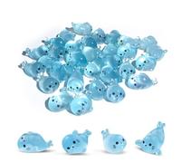 NORXUAZE 32Pcs Glow in Dark Mini Resin Seal Figurines - 4 Styles Luminous Sea Animals for Terrarium Decor, Fairy Garden, Aquarium, Small Resin Animals with Storage Box