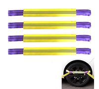 Noryb 4x Alloy Wheel Vehicle Car Recovery Securing Tie Link Straps Trailer Transporter