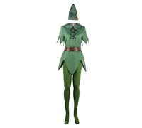 NoryNick Peter Costume with Hat Belt Tights Pan Cosplay Suit for Women Men Adults Wendy Carnival Fancy Dress